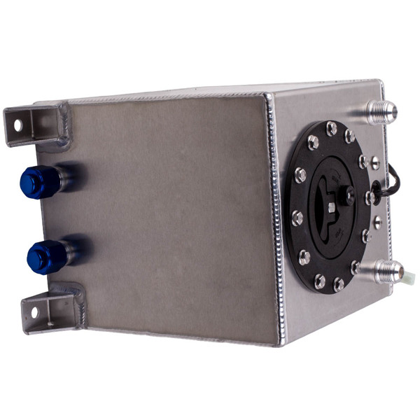 Aluminum 2.5 Gallon Fuel Cell Tank Black Racing Drift w/ Level Sender Unit-5