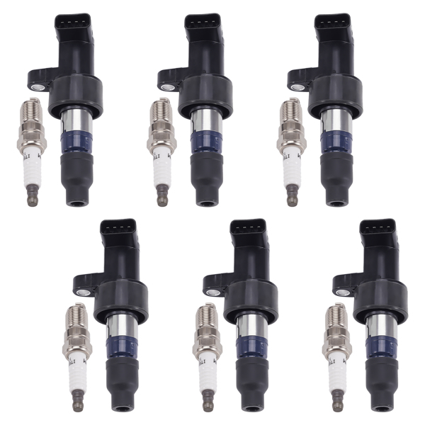 6x Ignition Coil + 6x Spark Plug fit for Jaguar S-Type X-Type 3.0L 03-08 C2S42673-9