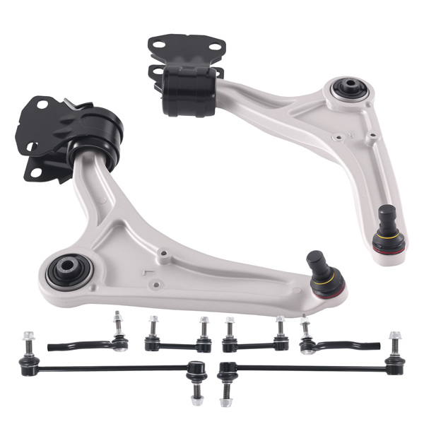 Front Lower Control Arms Tie Rods Sway Bar Links fit for 2013-2020 Ford Fusion 2.5L-9