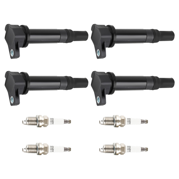 4X Ignition Coil & 4X Spark Plug fit for Dodge Attitude Hyundai Accent Kia Rio UF499-9