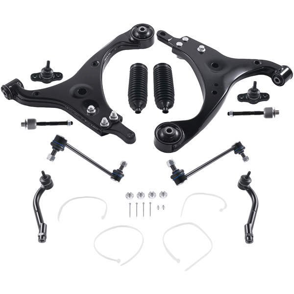 Front Lower Suspension Control Arm + Sway Bar End Link fit for 07-12 Hyundai Elantra-9