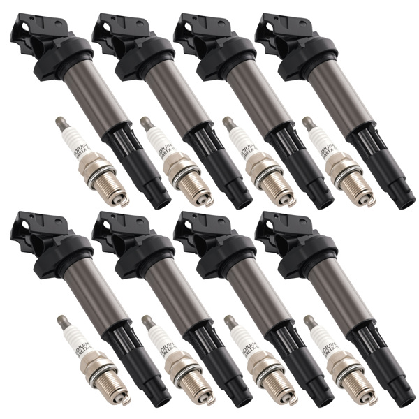 8pcs Red Ignition Coil Pack Spark Plugs fit for BMW 645Ci 745i X5 2004-2006-9