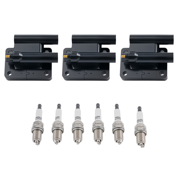 3x Ignition Coil + 6 Spark Plug fit for Dodge Stealth Montero 3.0L V6 91-96 88921259-9