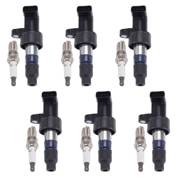 6x Ignition Coil + 6x Spark Plug fit for Jaguar S-Type X-Type 3.0L 03-08 C2S42673