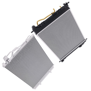 Coolant Radiator & AC Condenser fit for Hyundai Elantra GT 2016-2017 CU13412