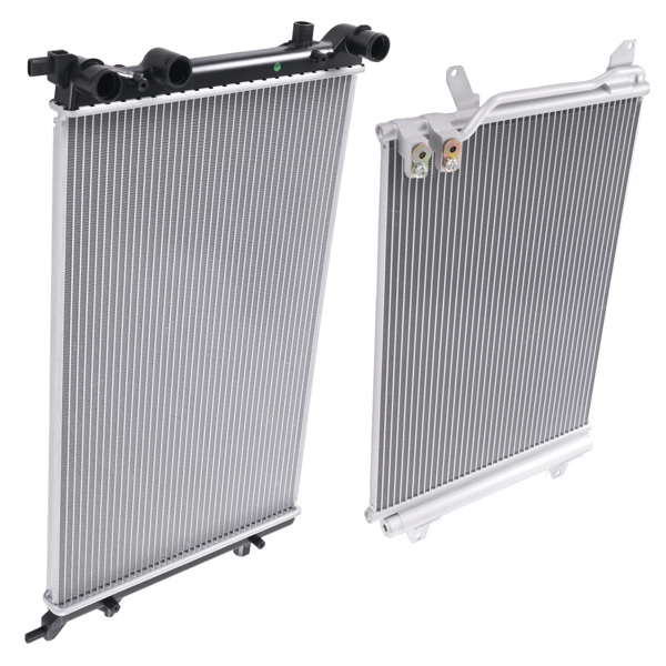 Aluminum Cooling Radiator &AC Condenser fit for VW Jetta 2.0L 2.5L 2011-2015 8013215-9