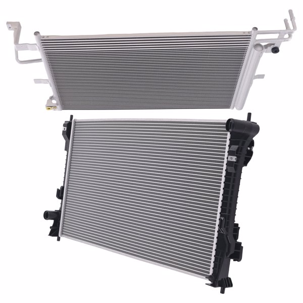 Coolant Radiator &AC Condenser fit for Ford Explorer 3.5L 2016-2018 DPI13362 CU13362-9