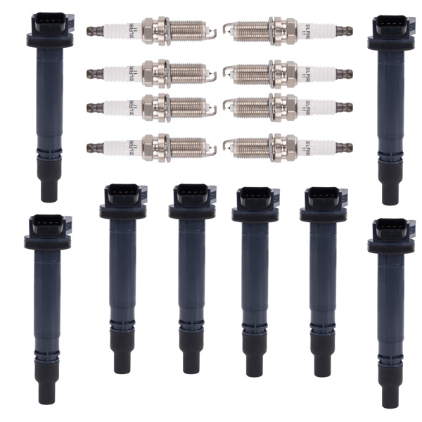 8x Ignition Coil & Spark Plug fit for Toyota Land Cruiser Sequoia Tundra 90919-02250-9