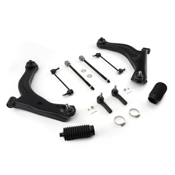 10PC Front Lower Control Arm Sway Bar Link Tie Rod fit for Ford Escape Tribute 01-04