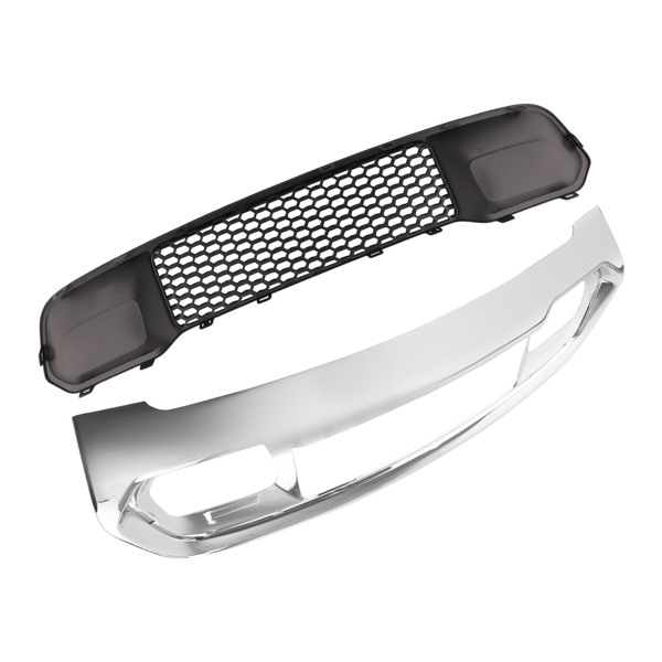 Chrome Bumper Grill Bezel & Bumper Grille Kit fit for Jeep Grand Cherokee 2017-2022-9