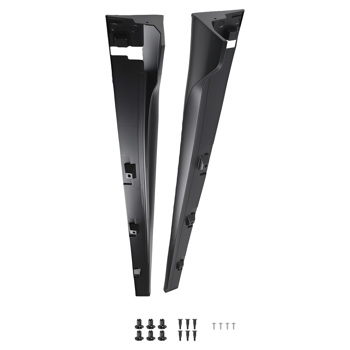 ABS Side Skirt 2pcs Kit fit for Honda Civic Sedan 4DR Si 2016-2021 Matte Black