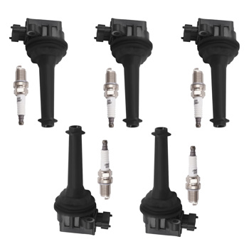 5 Ignition Coils & Spark Plugs fit for Volvo C70 S60 S70 S80 V70 XC70 XC90 UF341