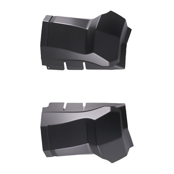 Pair Cab Corner fit for 2009-18 Dodge Ram 1500 Quad Extended Cab Black Steel-7