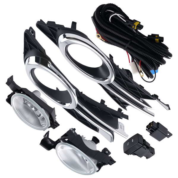 4PCS Fog Lamp w/ Bezel+Wiring+Switch fit for Honda Odyssey 2014-2016 33950TK8A11-9