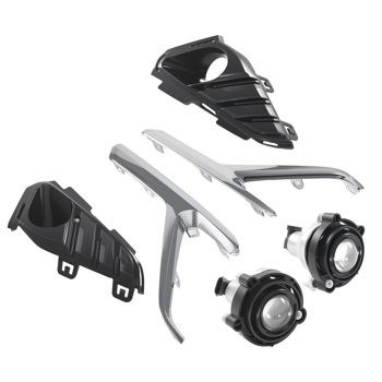 Bumper Fog Light Lamp w/Bezel Frame Cover &Chrome Trim Set fit for GMC Terrain 18-21