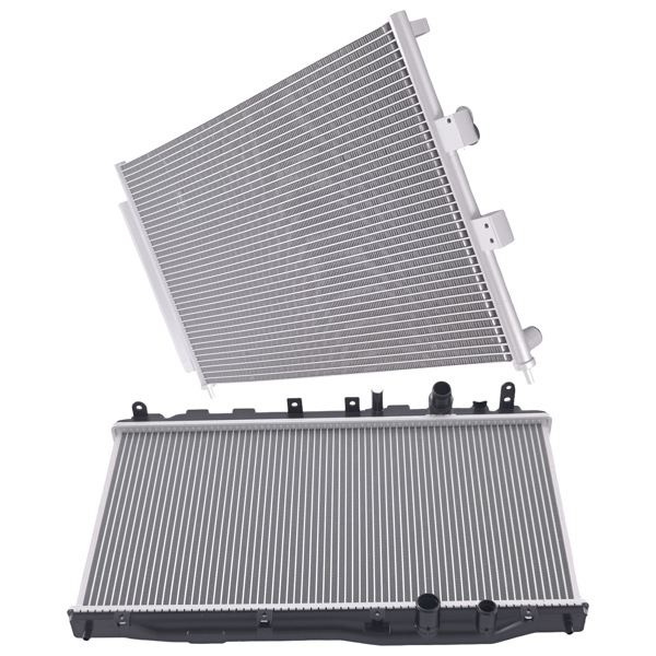 Aluminum Radiator & AC Condenser fit for Honda Civic 1.8L 06-11 HO3010208 MT-9