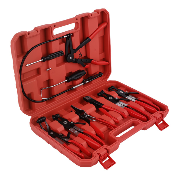 Flexible Automotive Hose Clamp Clip Plier Tool fit for Swivel Jaw Flat Angled Band-5