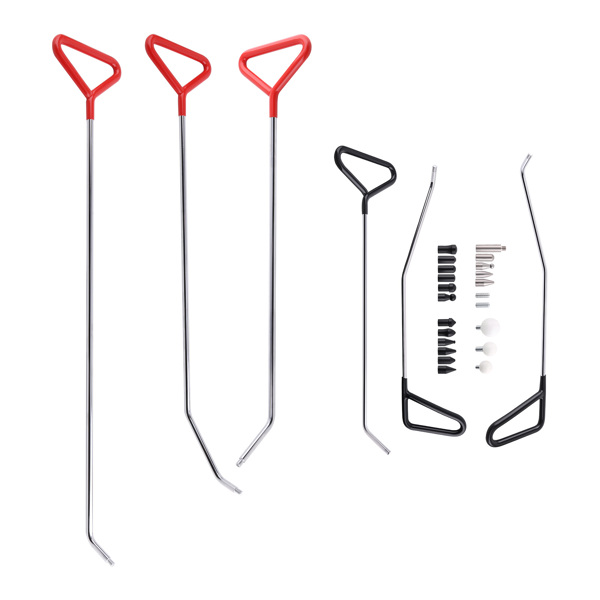 Car Auto Body Paintless Dent Repair Tool w/ 6pc Rods + 17pc Tips + 3pc Kock Ball-9