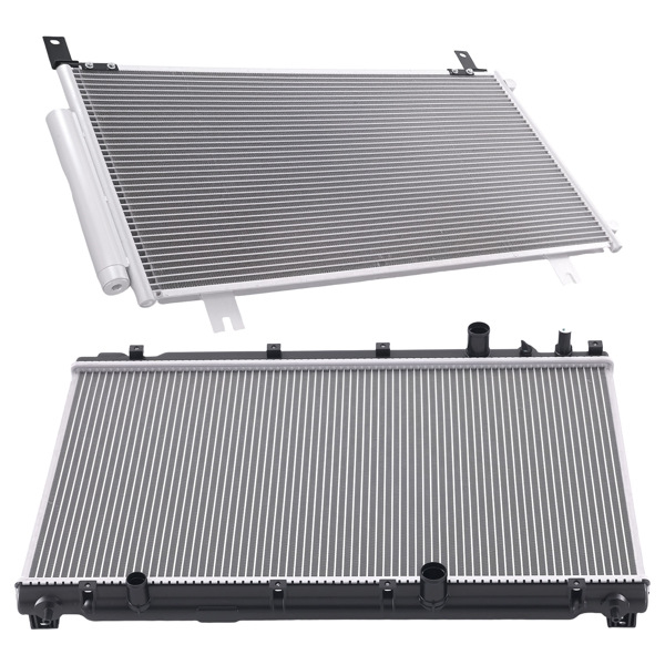 Aluminum Coolant Radiator & AC Condenser fit for Honda CR-V 2017-2019 2.4L 13644-9