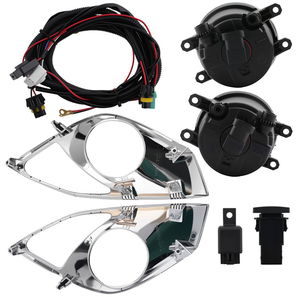 Halogen Fog Lights With Cover Bezels & Bulbs fit for Toyota Avalon 2013 2014 2015-9