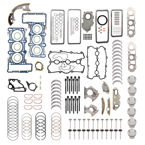 Engine Rebuild Kit w/ Pistons & Timing Chain fit for Audi A5 S5 Sportback 3.0T 12-16-9