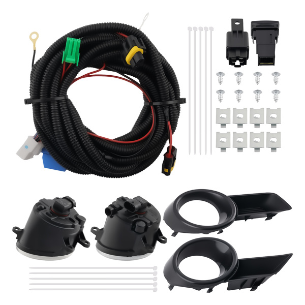 Fog Light Set fit for Toyota Highlander 2008-2010 w/Switch Bulb Bracket 814810E030C0-9