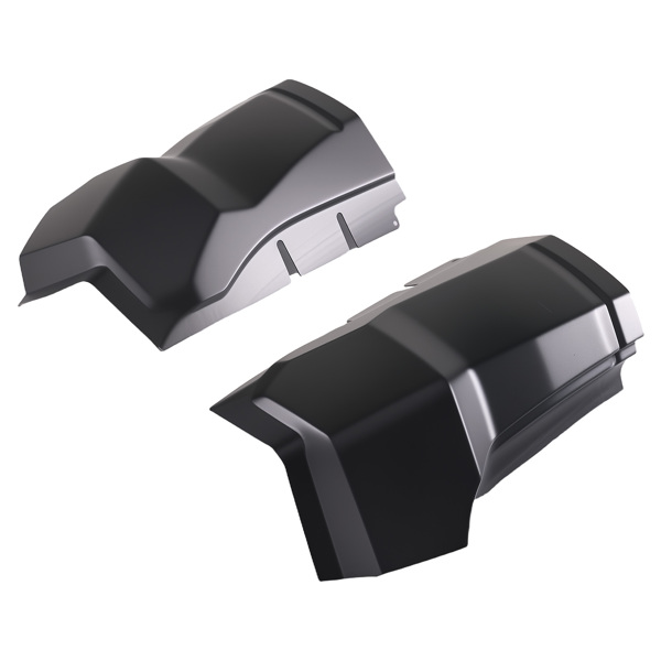 Pair Cab Corner fit for 2009-18 Dodge Ram 1500 Quad Extended Cab Black Steel-6