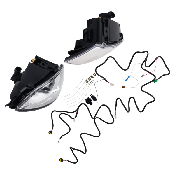 Fog Lights Set Fit fit for Honda Civic Coupe Sedan 2/4Dr 2004-05 W/Switch Bulbs Lens-9