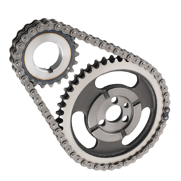 HD Double Roller Timing Chain Set fit for Chevy SBC 283 305 327 350 383 400 5.7L-9