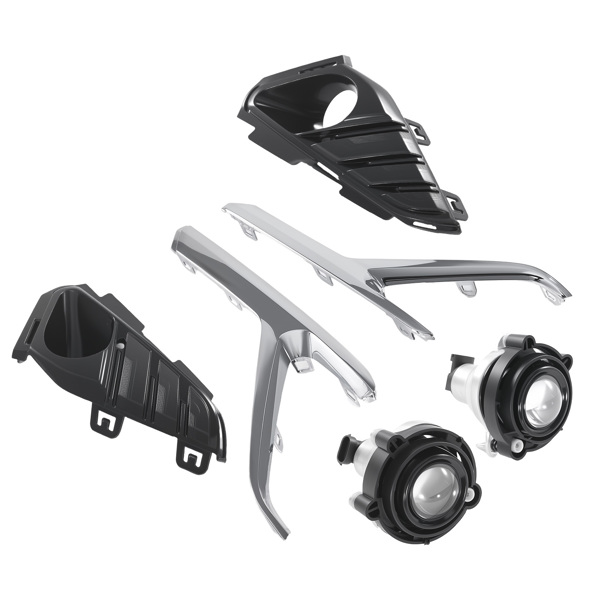 Bumper Fog Light Lamp w/Bezel Frame Cover &Chrome Trim Set fit for GMC Terrain 18-21-9