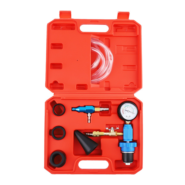 Cooling System Vacuum Fill Tool Radiator Refiller Kits fit for Pickup SUV Truck Red-1