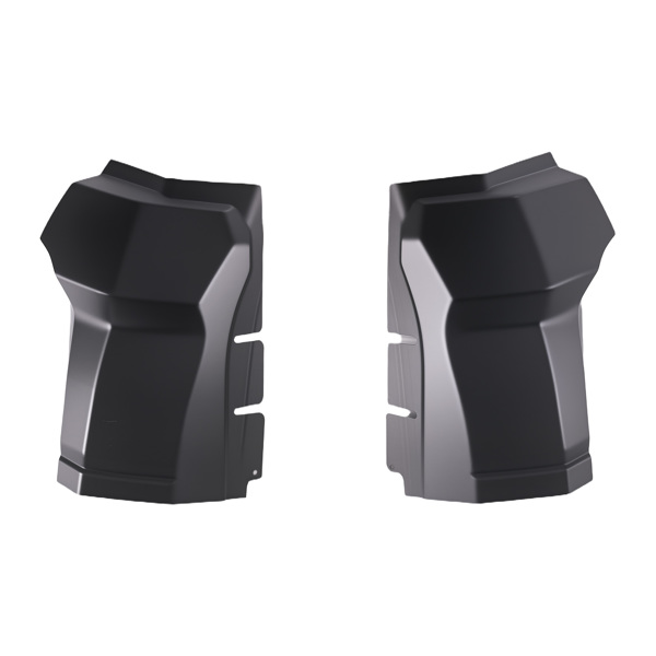 Pair Cab Corner fit for 2009-18 Dodge Ram 1500 Quad Extended Cab Black Steel-4