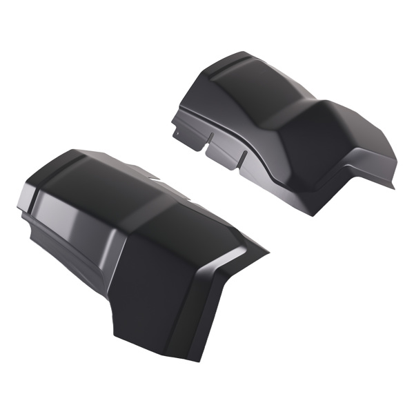 Pair Cab Corner fit for 2009-18 Dodge Ram 1500 Quad Extended Cab Black Steel-3