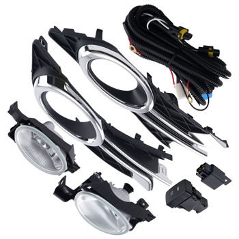 4PCS Fog Lamp w/ Bezel+Wiring+Switch fit for Honda Odyssey 2014-2016 33950TK8A11