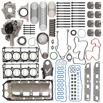 Complete Pistons Set w/ Pins & Timing Chain fit for Dodge Durango 5.7L 2004-2005