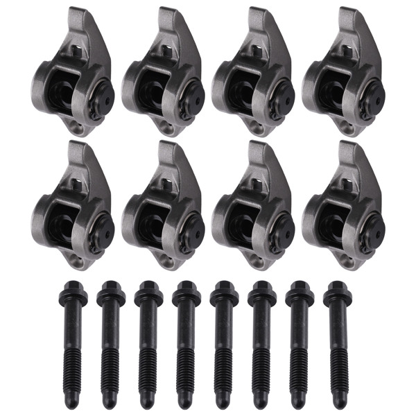 8pc Rocker Arms w/ Trunion Kit fit for 4.8 5.3 5.7 6.0 Engines LS1 12569167 10214664-9