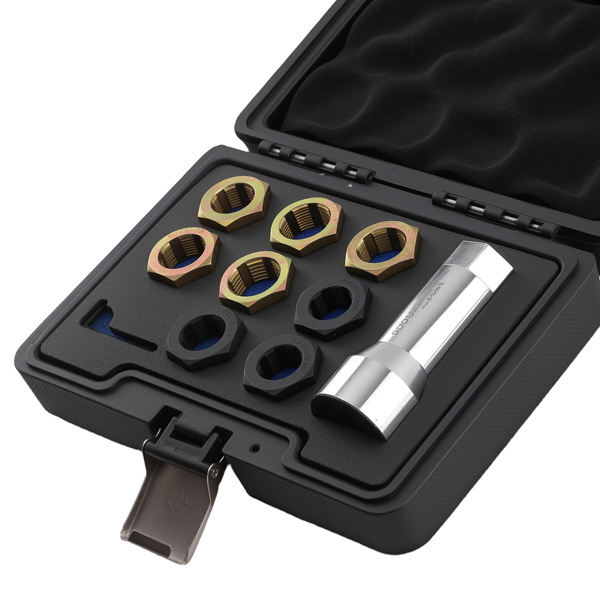 8x Thread Chaser Set fit for Axle/Wheel Studs M20x1.25-M24x2.0 + Extension Bar-5