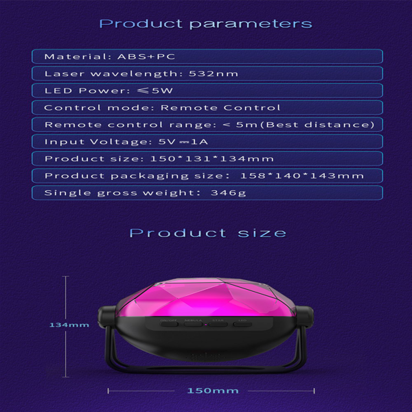 Source factory. Cross-border. Galaxy and Starry Sky Projection Lamp. Indoor ambient lighting decoration. Starry Sky Lamp. Complete multinational patent certifications.