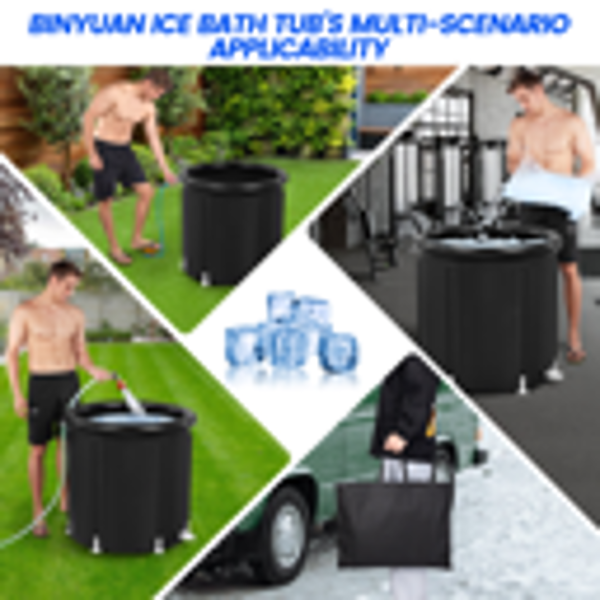 XL Ice Bath Tub for Athletes With Cover 99 Gal Cold Plunge Tub for Recovery, Multiple Layered Portable Ice Bath Plunge Pool Suitable for Gardens, Gyms and Other Cold Water Therapy Training