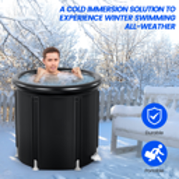 XL Ice Bath Tub for Athletes With Cover 99 Gal Cold Plunge Tub for Recovery, Multiple Layered Portable Ice Bath Plunge Pool Suitable for Gardens, Gyms and Other Cold Water Therapy Training