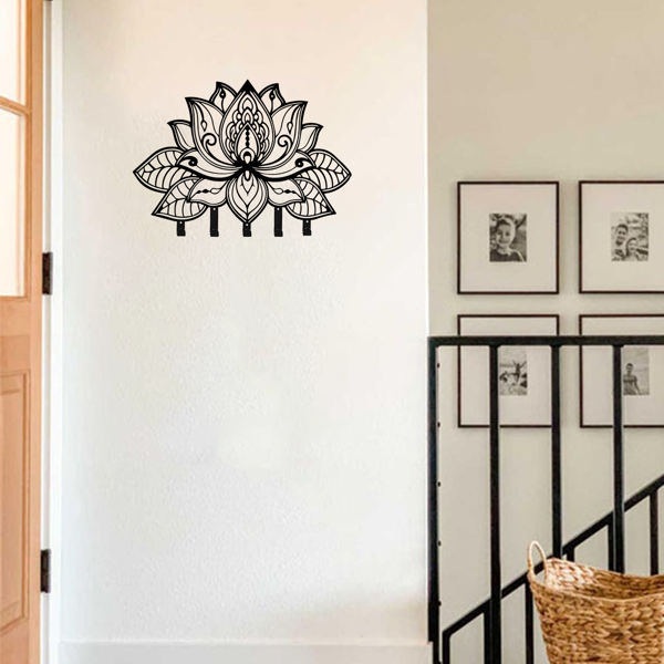 金属花艺钥匙架：用于入口通道，厨房，走廊，车库，储藏室和办公室的壁挂式挂钩。关键的钩子（TikTok、temu下自提）-8