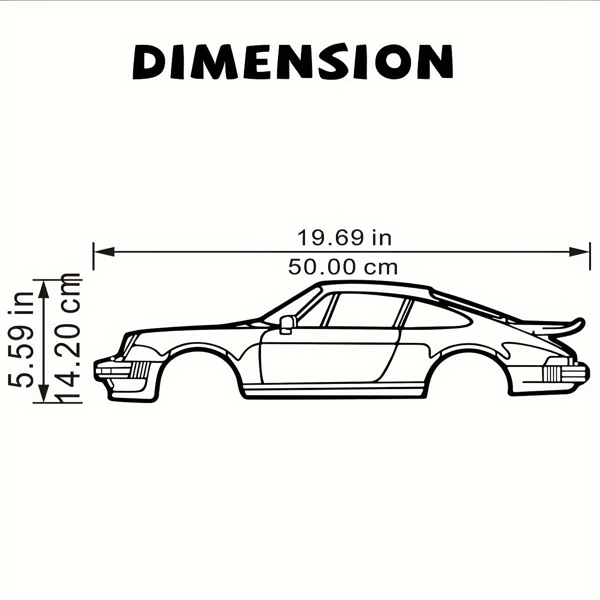 引人注目的墙壁装饰艺术：创意金属铁艺术线911涡轮跑车壁挂。这款居家艺术墙面装饰挂件，以墙面雕塑的形式，为您的空间增添一抹汽车魅力和现代风格。（TikTok、temu下自提）-12