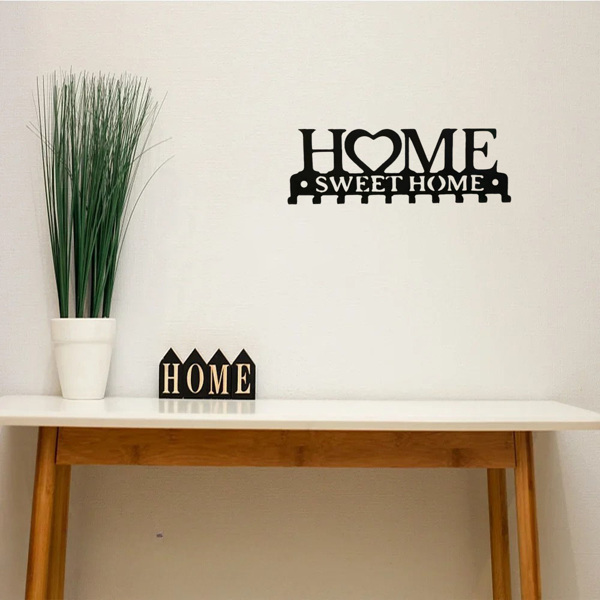 复古金属钥匙架壁挂式乡村入口收纳手工铁钩怀旧家装坚固的钥匙收纳走廊墙面装饰非常适合您的入口或大厅（TikTok、temu下自提）-87