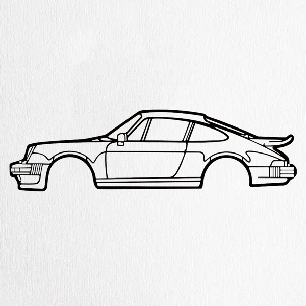 引人注目的墙壁装饰艺术：创意金属铁艺术线911涡轮跑车壁挂。这款居家艺术墙面装饰挂件，以墙面雕塑的形式，为您的空间增添一抹汽车魅力和现代风格。（TikTok、temu下自提）-1