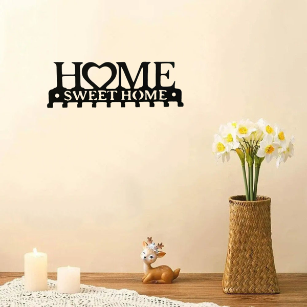 复古金属钥匙架壁挂式乡村入口收纳手工铁钩怀旧家装坚固的钥匙收纳走廊墙面装饰非常适合您的入口或大厅（TikTok、temu下自提）-21