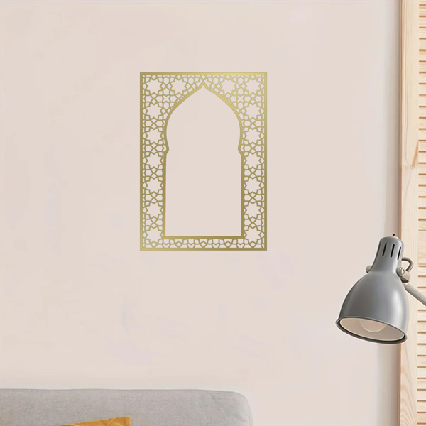 典雅的阿拉伯风格伊斯兰金属墙艺术：时尚百搭，适合室内外装饰和回教礼品（TikTok、temu下自提）-7