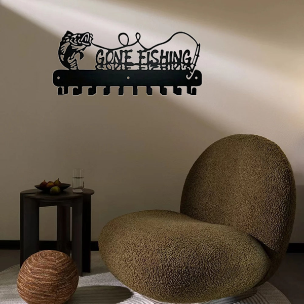 1个，可爱的鱼形钥匙架，带钩子，用于存储-固体金属支架，非常适合节省空间的组织，实用钩子。（TikTok、temu下自提）-7