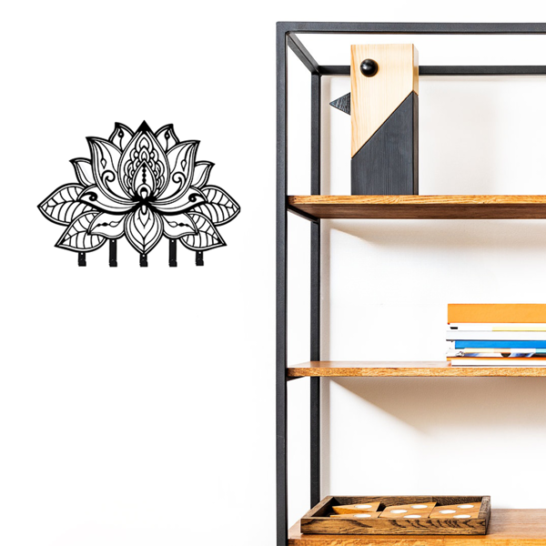 金属花艺钥匙架：用于入口通道，厨房，走廊，车库，储藏室和办公室的壁挂式挂钩。关键的钩子（TikTok、temu下自提）-6