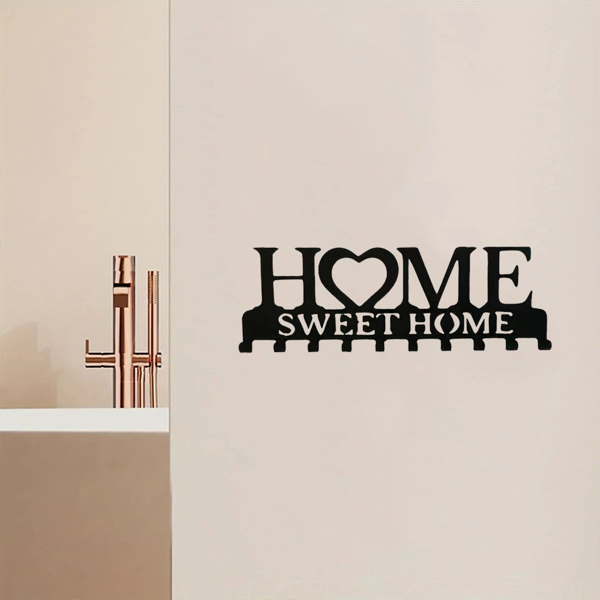 复古金属钥匙架壁挂式乡村入口收纳手工铁钩怀旧家装坚固的钥匙收纳走廊墙面装饰非常适合您的入口或大厅（TikTok、temu下自提）-8