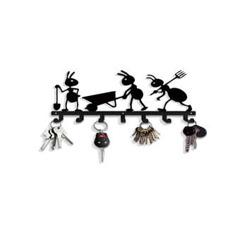 现代蚂蚁主题的墙壁挂钩组织者：时尚个性驱动的钥匙和大衣架与实用挂钩（TikTok、temu下自提）